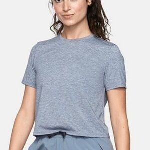 Outdoor Voices Ready Set Short Sleeve Tshirt Blue Space Dye Size M